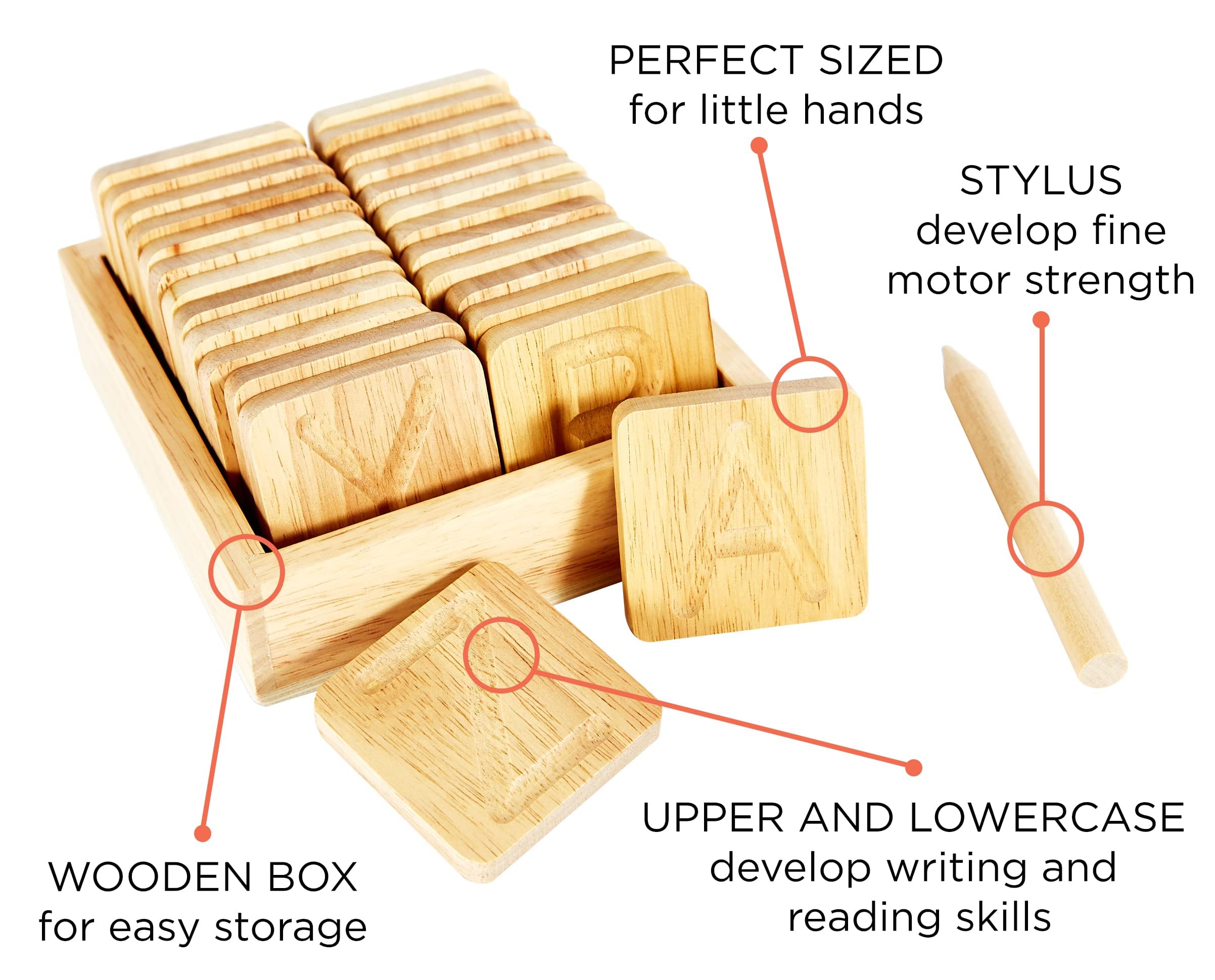 Montessori & Me smooth lacquer finish enhances tactile experience and safety