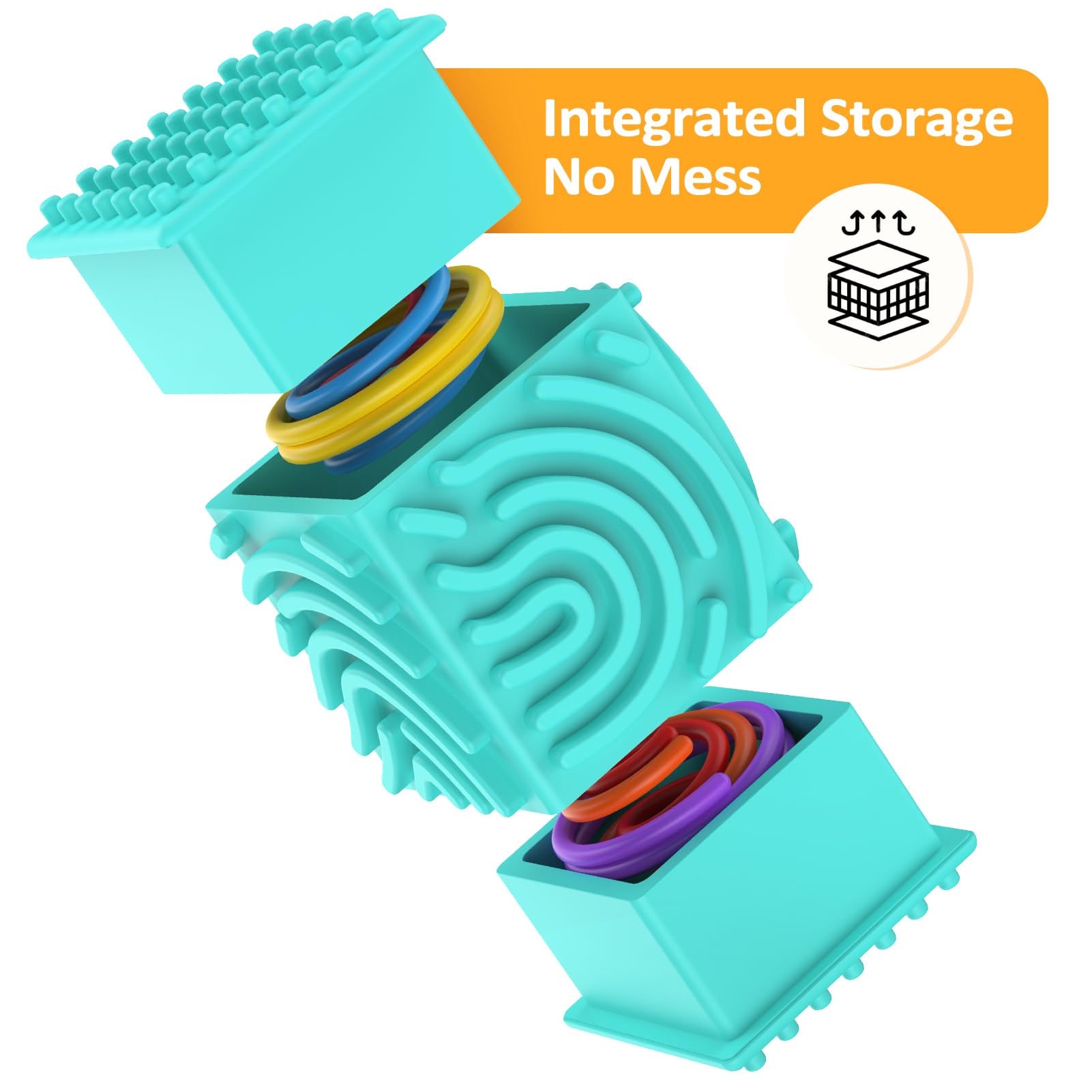 MoodLife silicone sensory board blue compact travel toy fits bags for quick entertainment.