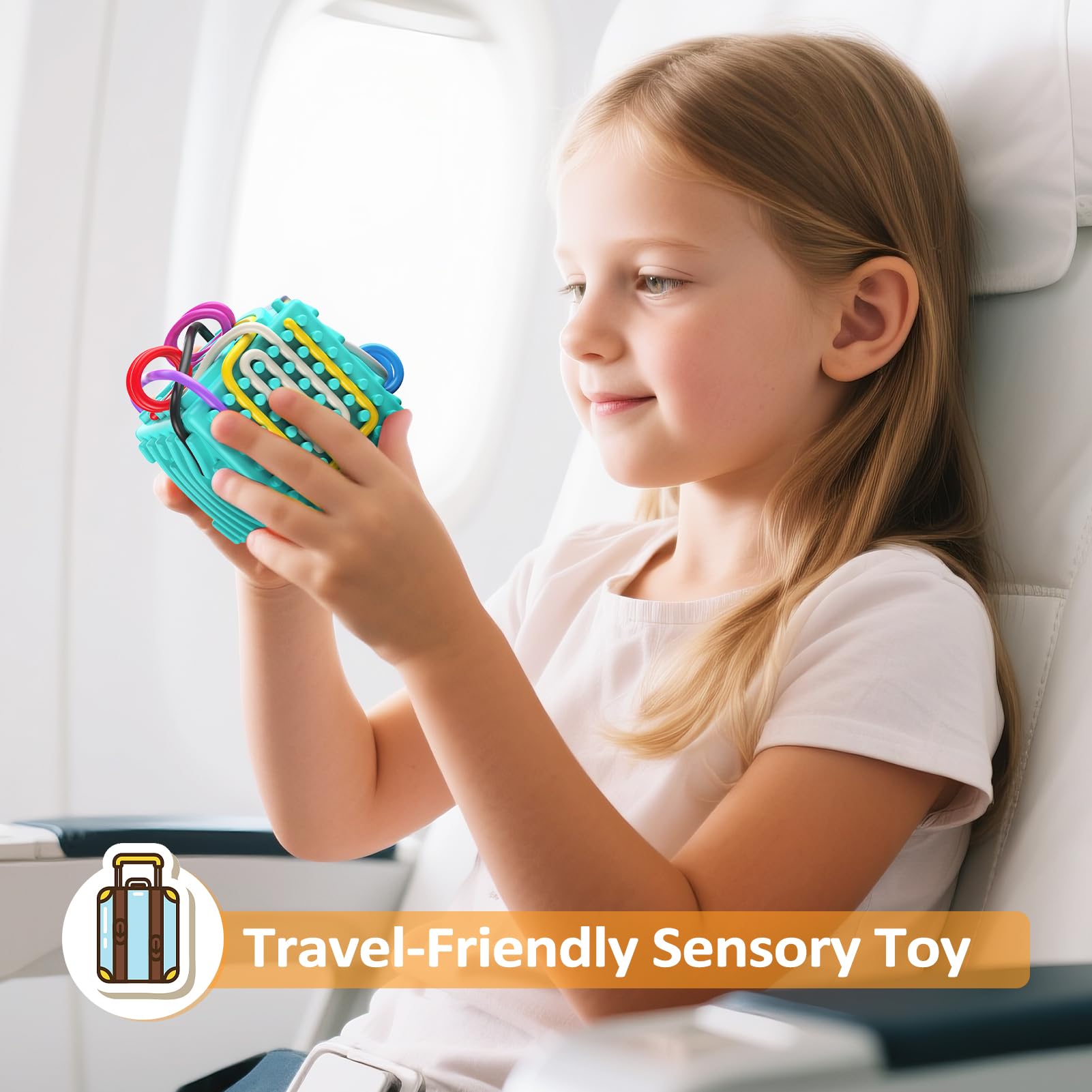 MoodLife silicone sensory board blue twelve-string kit supports creative patterning and focus.