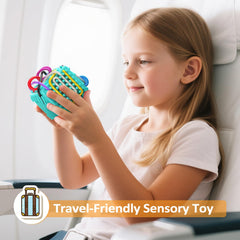 MoodLife silicone sensory board blue twelve-string kit supports creative patterning and focus.