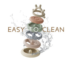Moonkie Stacks of Circles breathable base design: easy to clean.