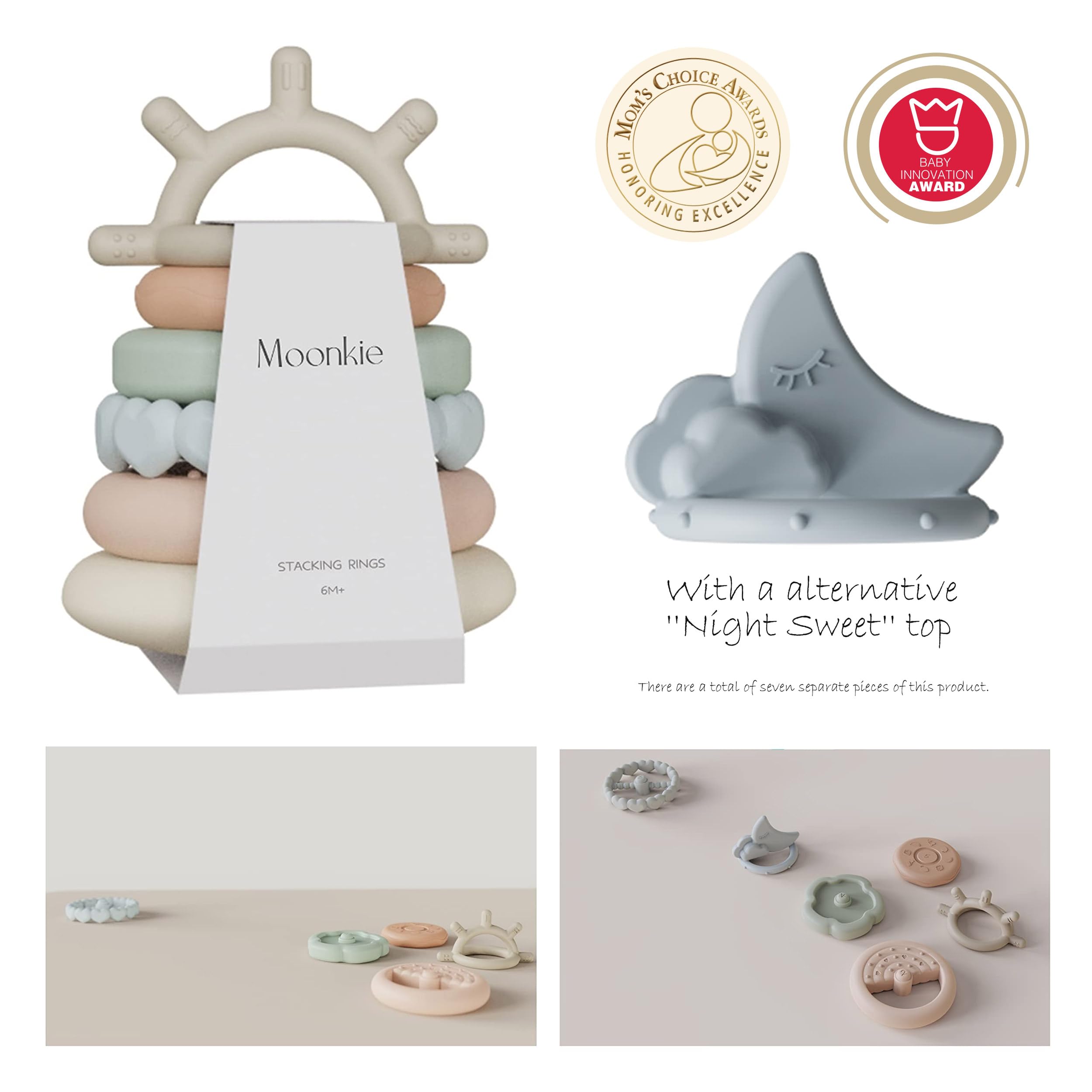 Moonkie Stacks of Circles set 8: compact and portable for travel use.