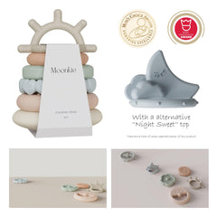 Moonkie Stacks of Circles set 8: compact and portable for travel use.