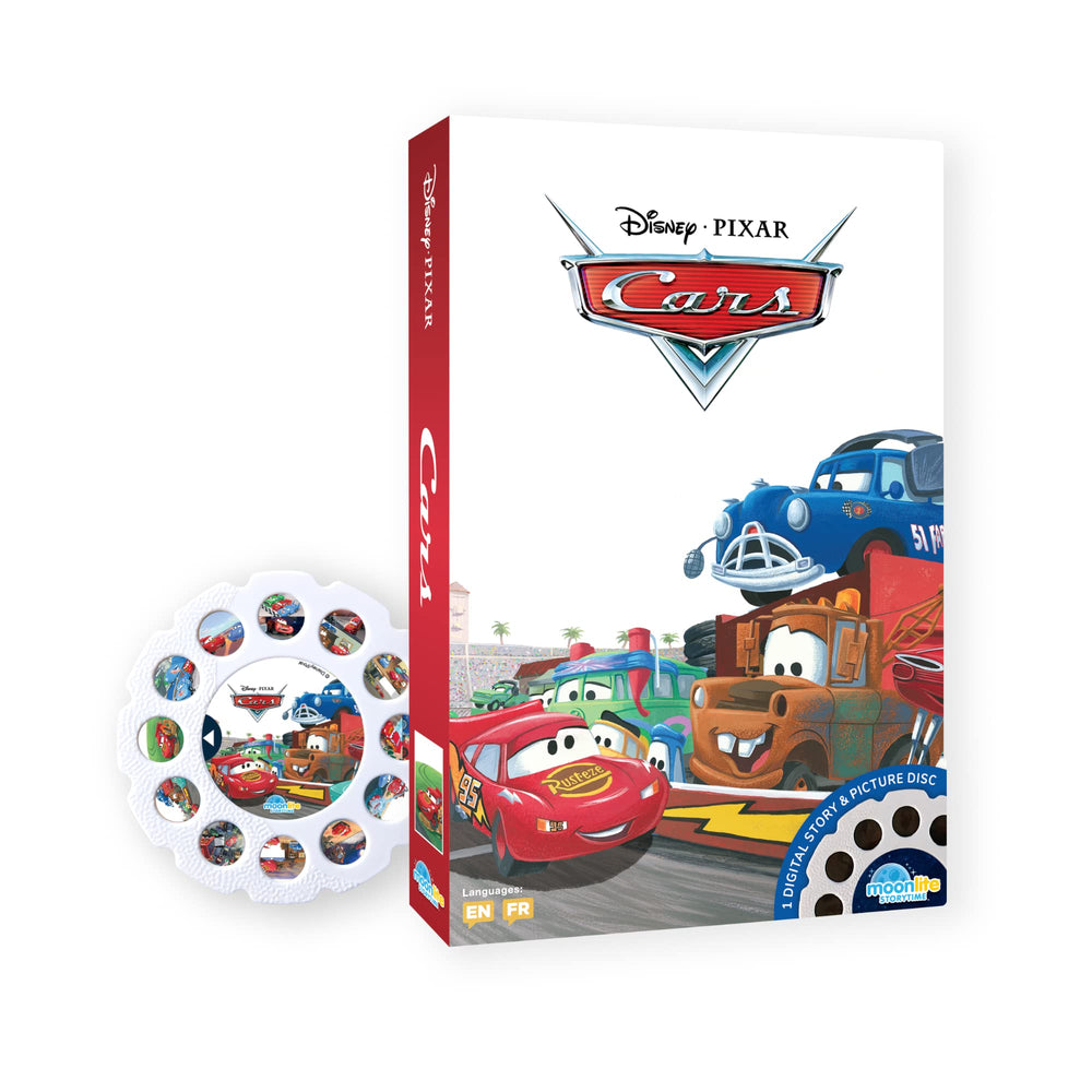 Moonlite Cars Storytime Disc projection on wall for immersive reading