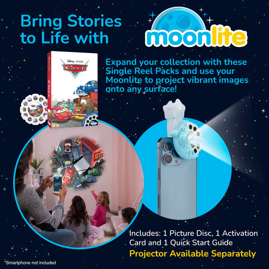 Moonlite Cars Storytime Disc app sound effects enhance storytelling