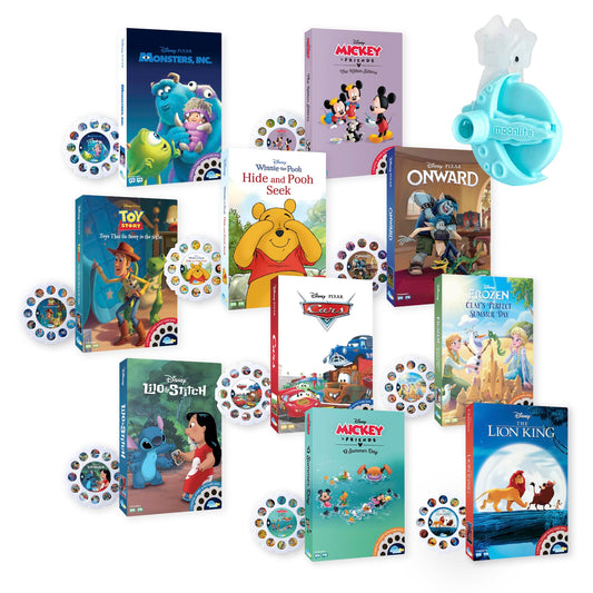 Moonlite Disney Megabundle mini projector setup for cozy storytelling