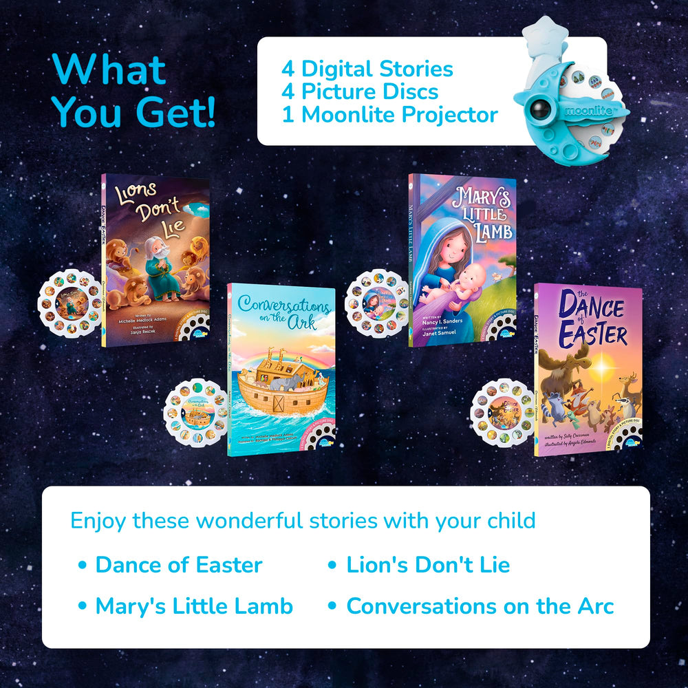 Moonlite Kids Learning Gifts set fosters language development through interactive storytelling