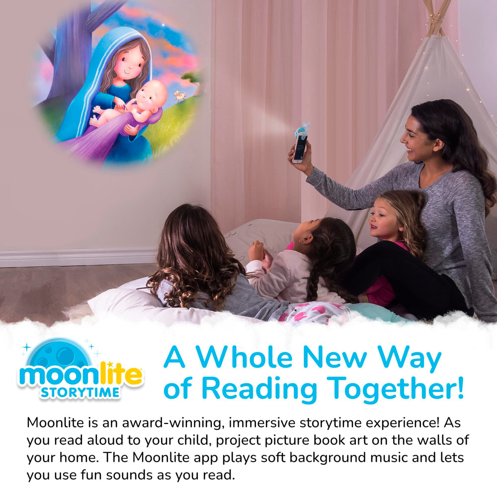 Moonlite Mary's Little Lamb projection reveals gentle visuals for calm reading moments