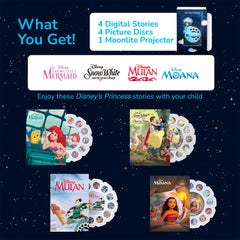 Moonlite Mini Projector with music and sparkling sounds enhances engagement.
