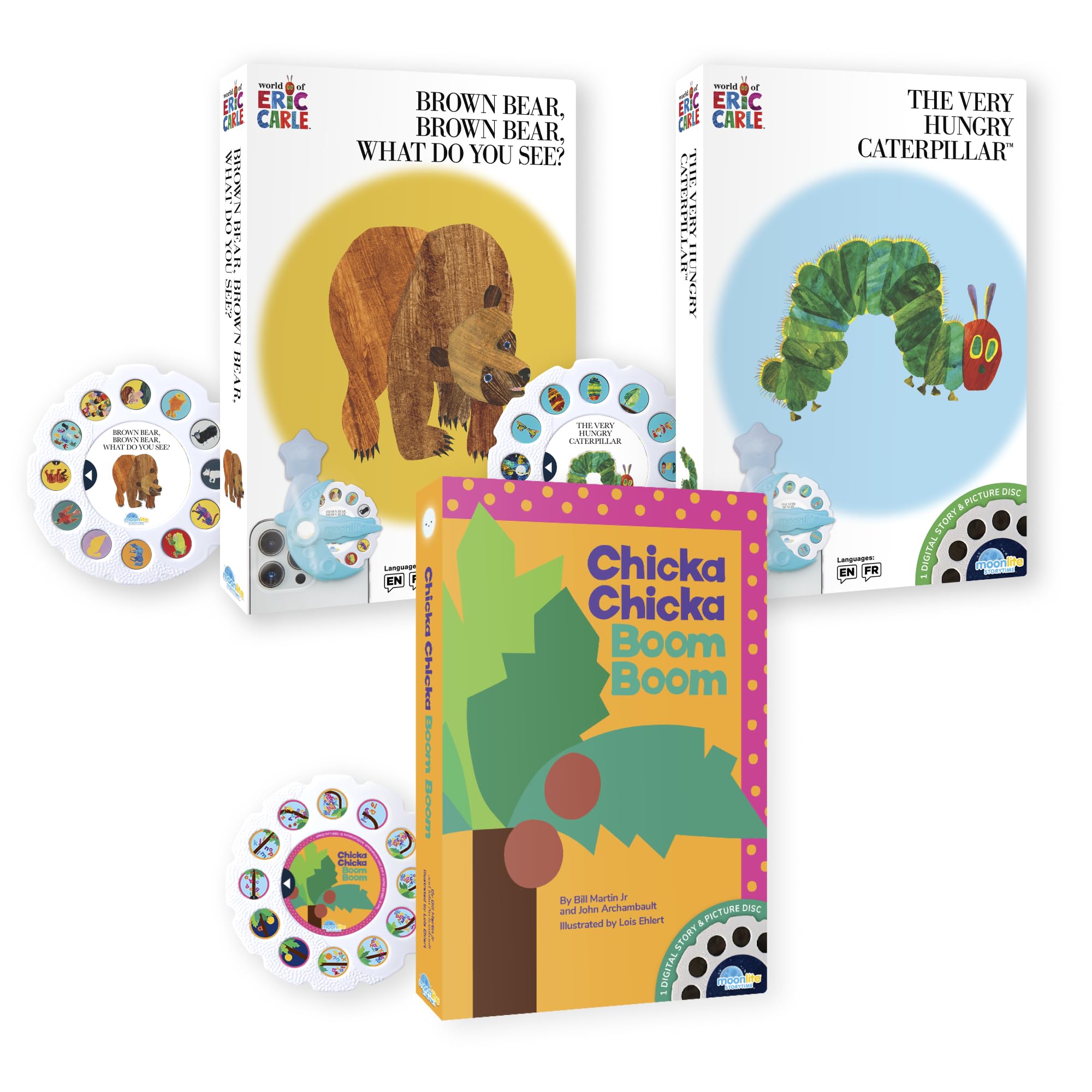 Moonlite Storytime 3 reels set demonstrates immersive projection for bedtime reading