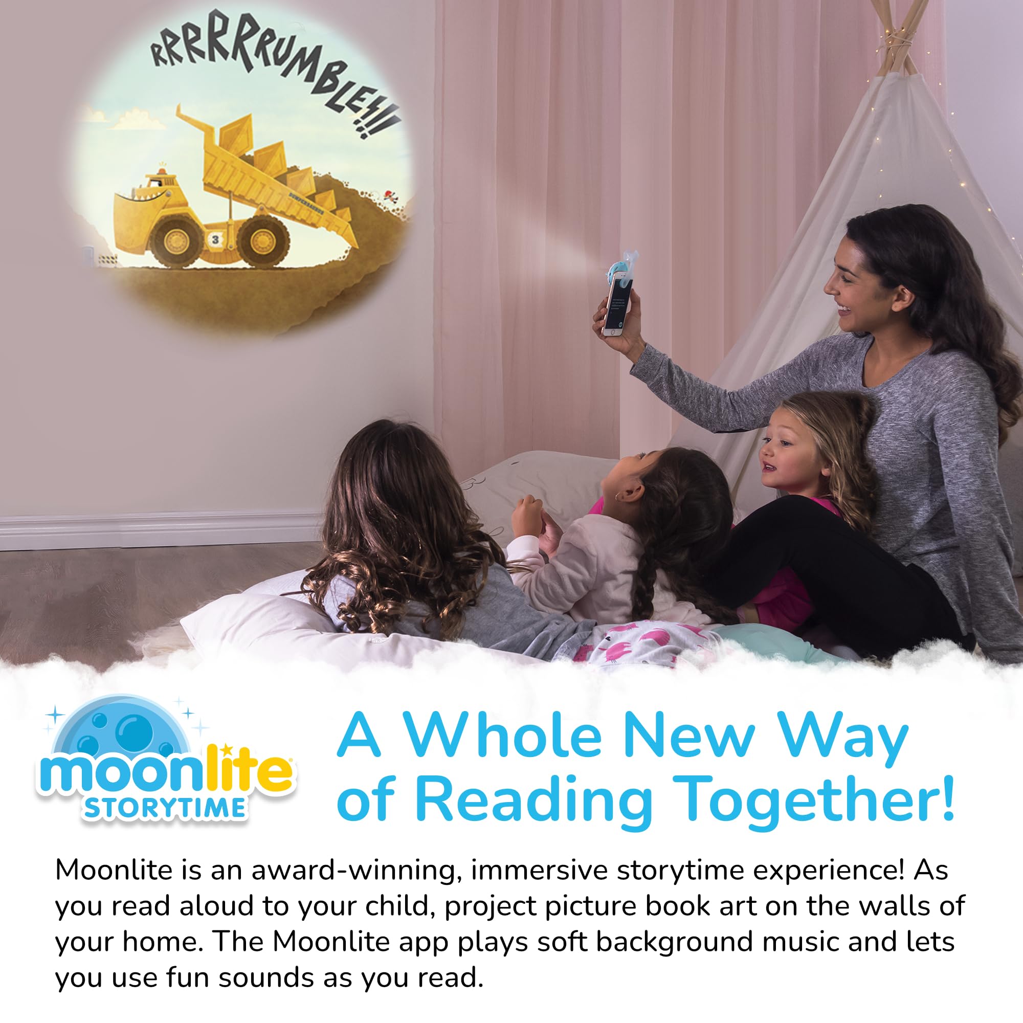 Moonlite Storytime Mini features four classic stories for family time