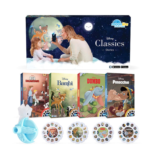 Moonlite Storytime Mini Projector delivers dreamy projections for cozy family storytelling.