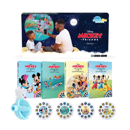 Moonlite Storytime Mini Projector front view for cozy bedtime storytelling