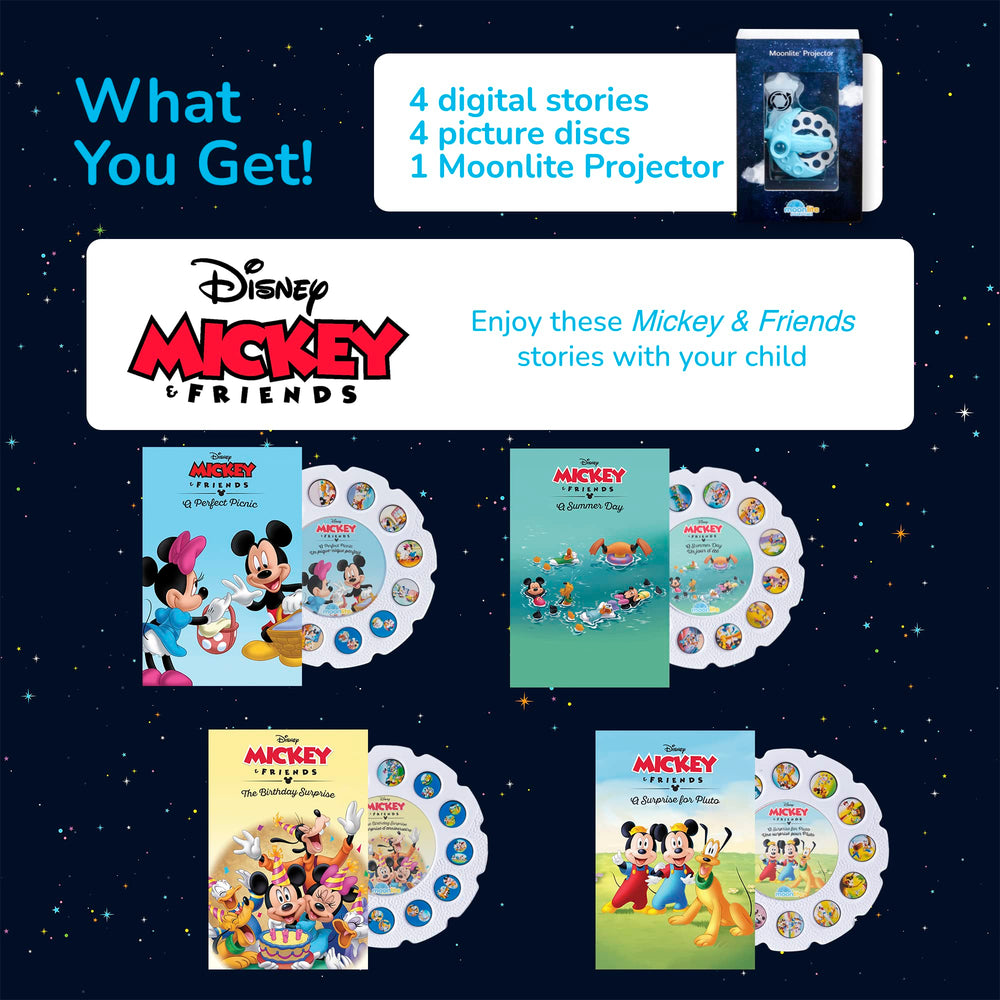 Moonlite Storytime Mini Projector is portable for travel and family visits