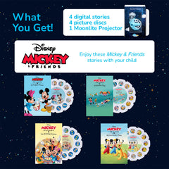 Moonlite Storytime Mini Projector is portable for travel and family visits