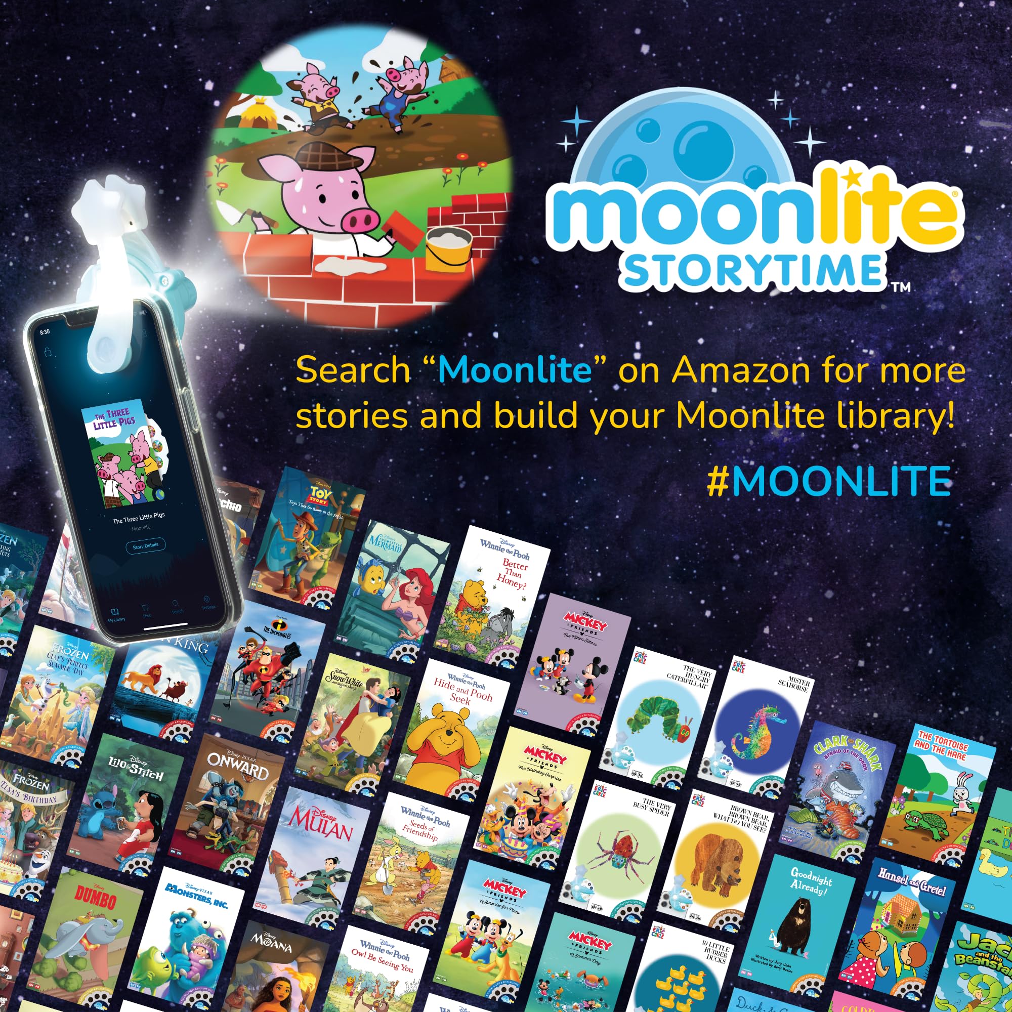 Moonlite Storytime Projector creates cozy family bedtime moments