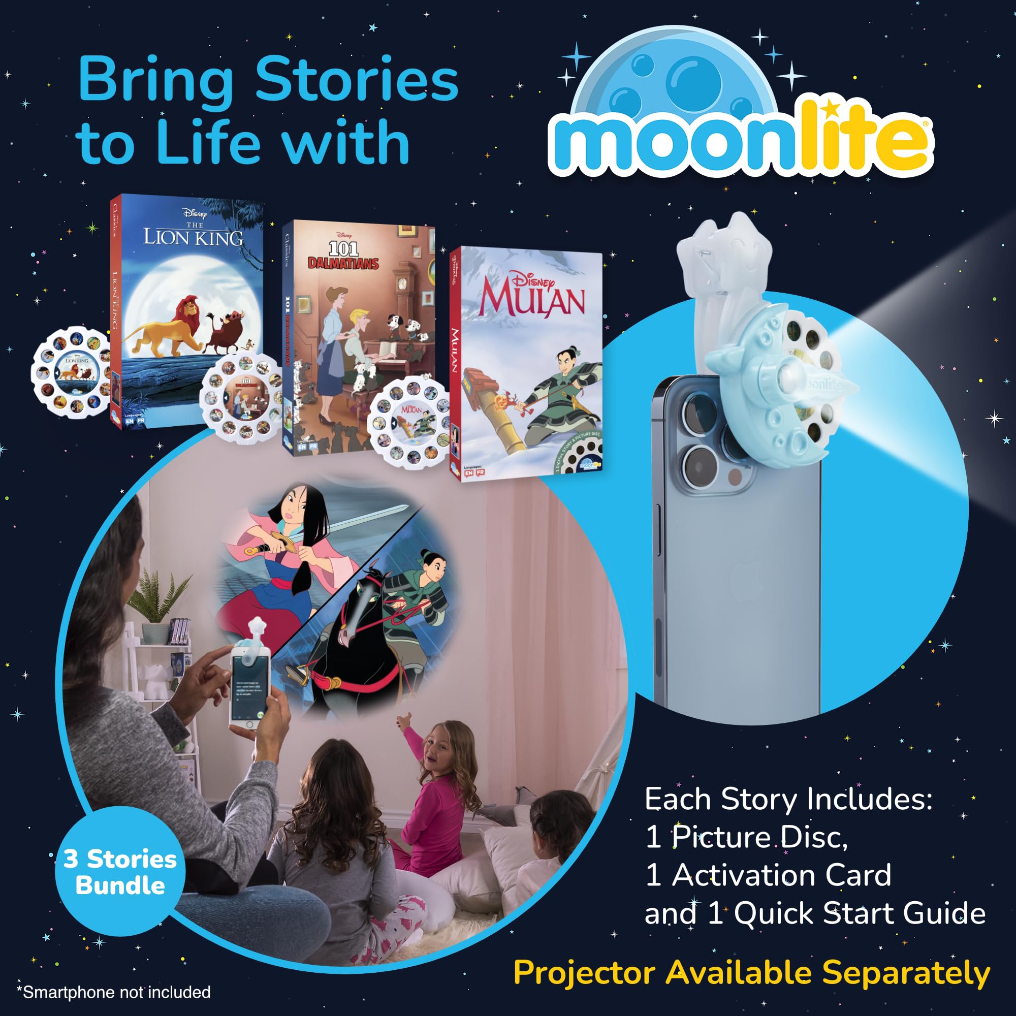 Moonlite Storytime Reel 101 Dalmatians projection enhances interactive storytime
