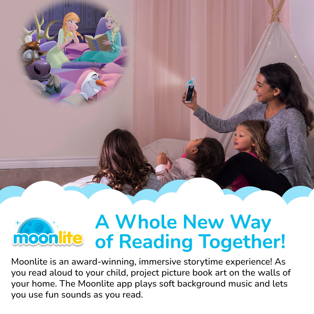 Moonlite Storytime Reels app sound effects to enrich listening experiences.