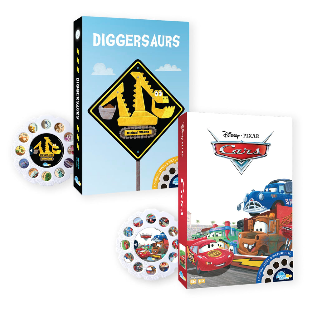 Moonlite Storytime Reels Cars and Diggersaurs cover image for immersive storytelling.