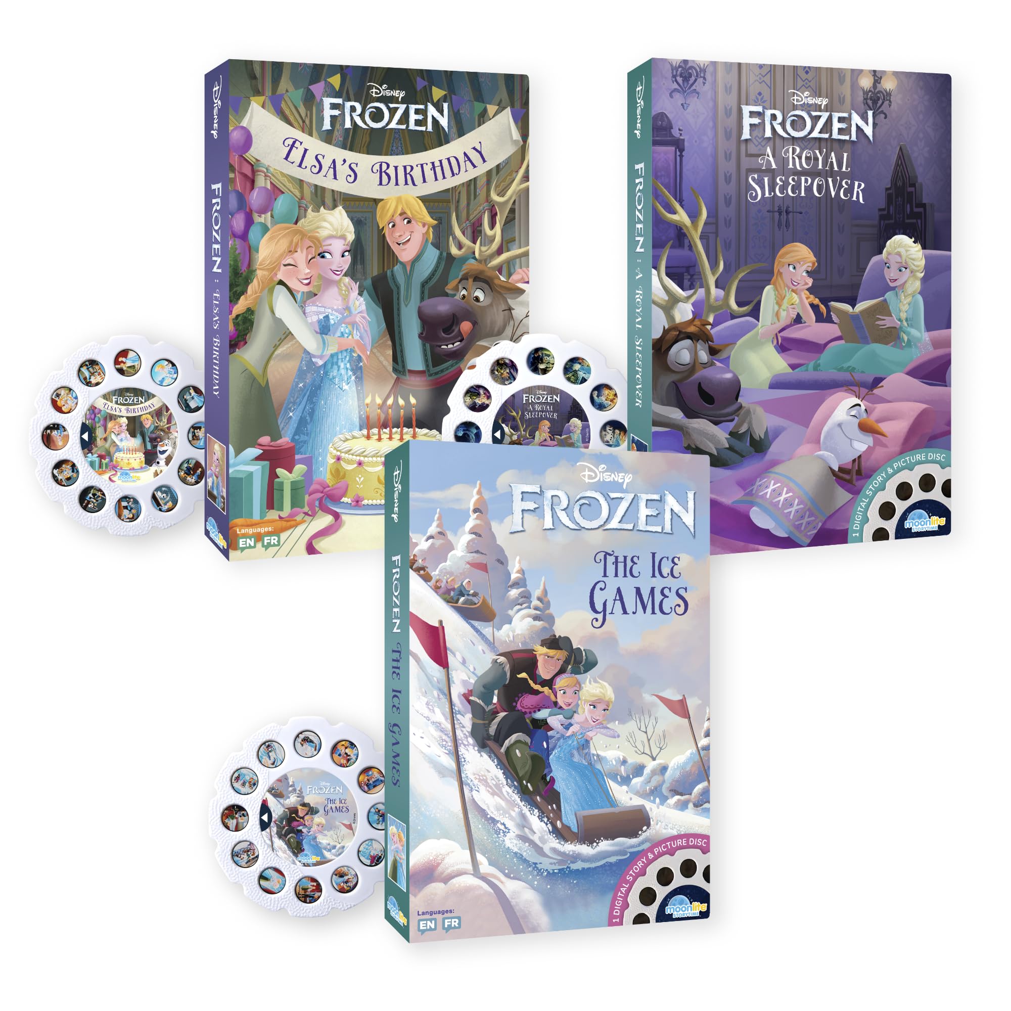 Moonlite Storytime Reels Frozen wall projection for immersive bedtime storytelling.
