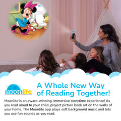 Moonlite Storytime Reels paired with projector offers an interactive toddler gift option.