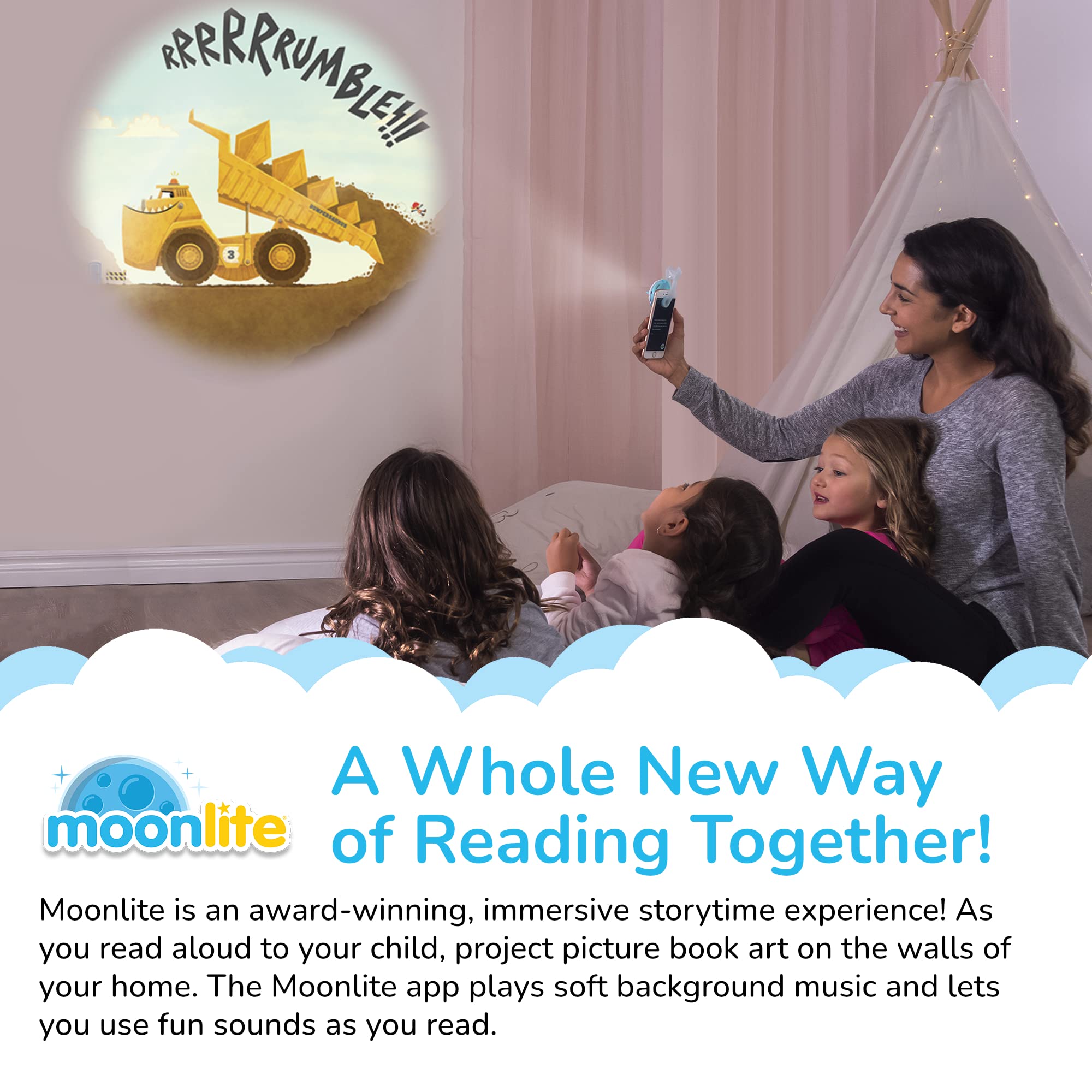 Moonlite Storytime Reels in-app sound effects enhance listening experiences.
