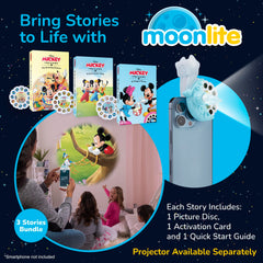 Moonlite Storytime Reels with in-app sound effects enhance listening and language learning.