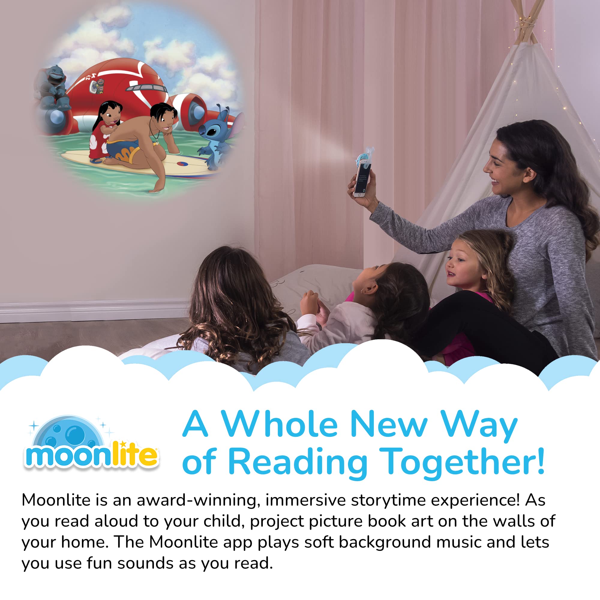 Moonlite Storytime Reels The Little Mermaid cover for on-wall projection.