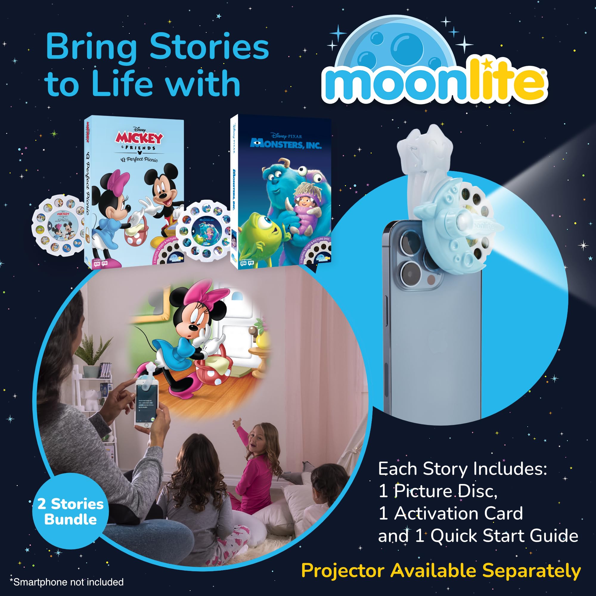Moonlite Storytime 2 Monsters Inc reel inspires imaginative play with vivid projections.