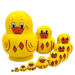 Moonmo nesting dolls with duck pattern for playful decor and stacking fun