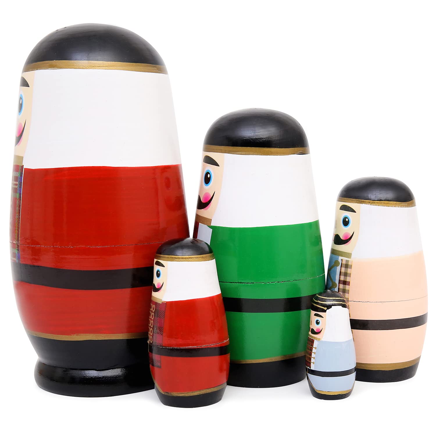 Moonmo Nesting Dolls stacked inside each other to show nesting design.