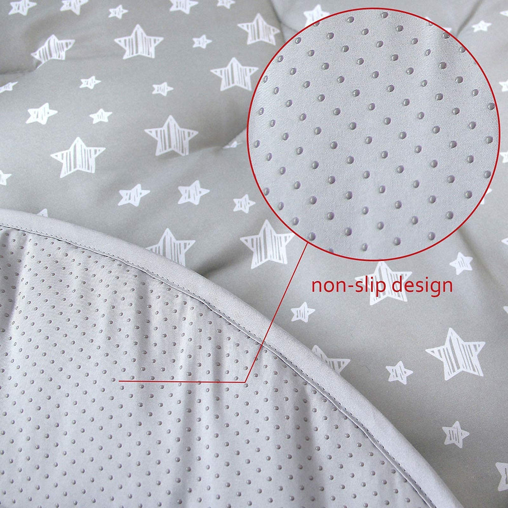 Moonsea easy-clean play mat resists dirt and fading for busy homes.