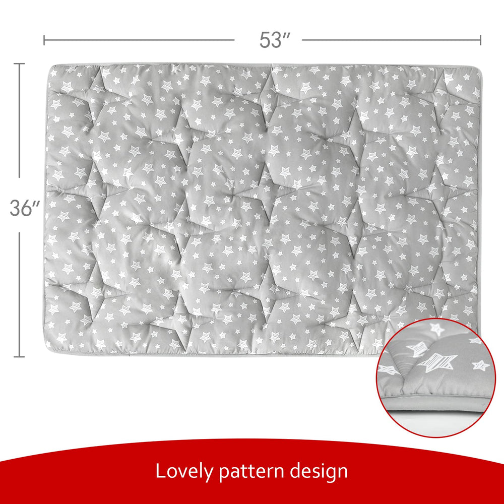 Moonsea rectangle play mat with anti-slip backing for stability