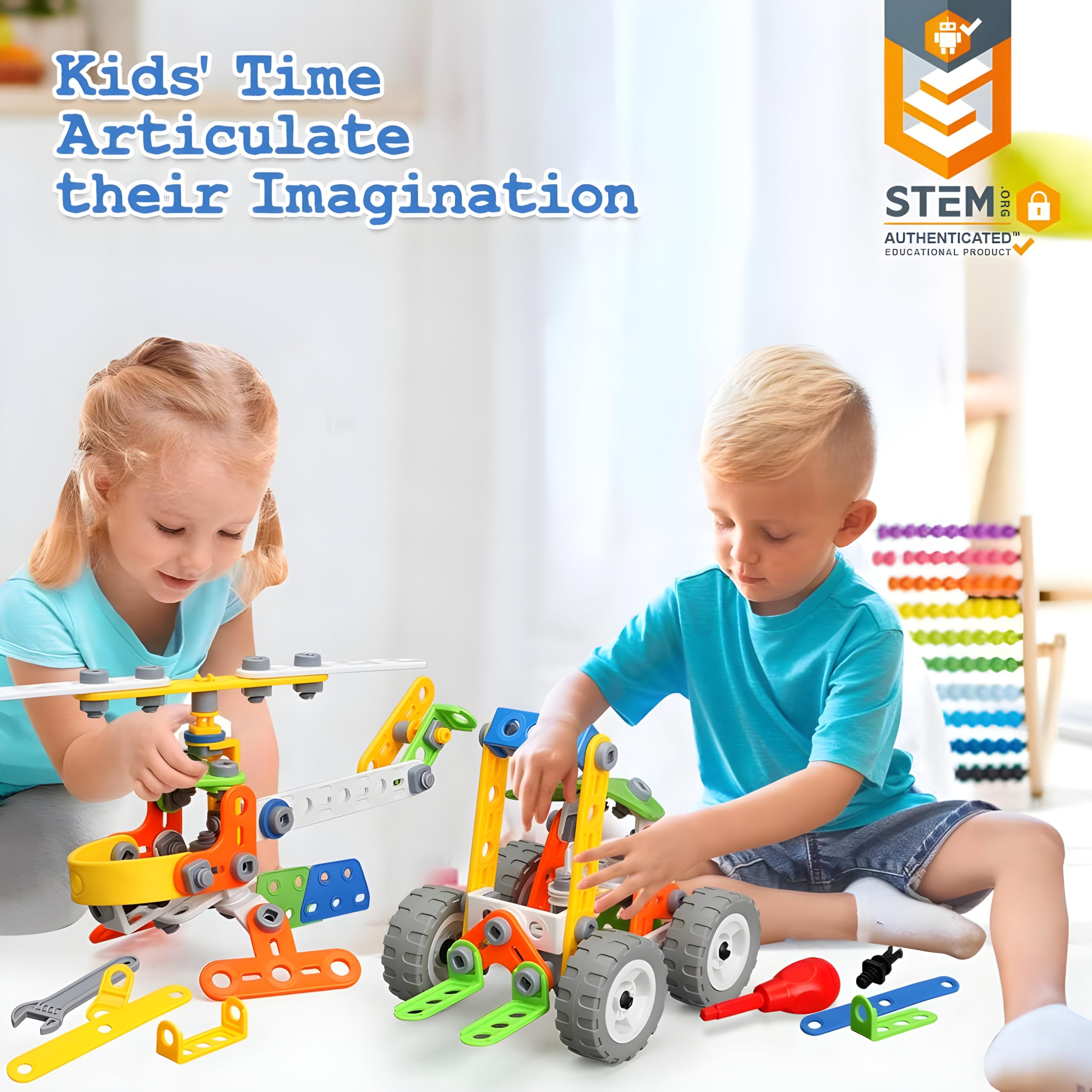 MOONTOOY creative play scene showing kids building together