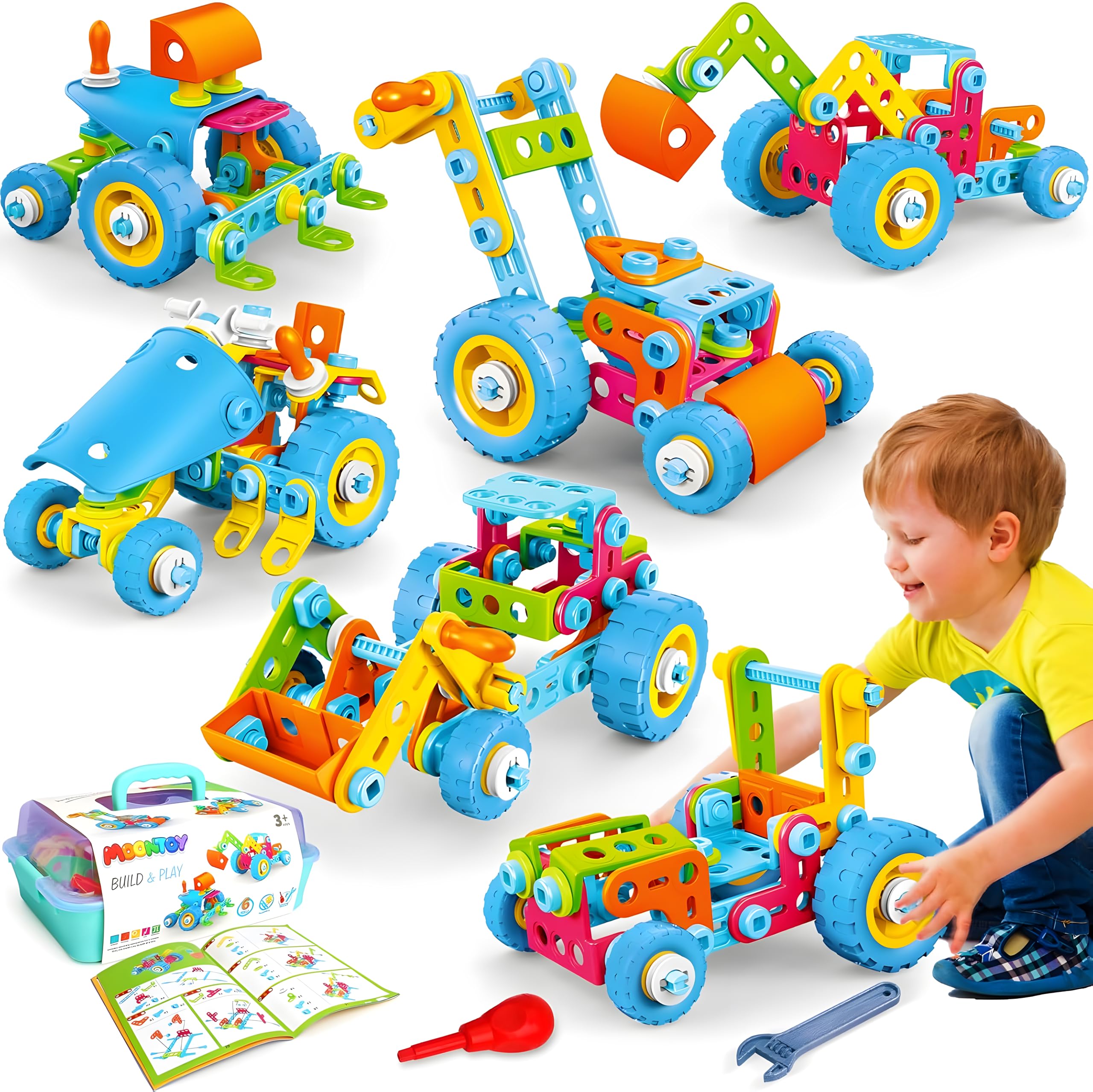 MOONTOY 118-piece 6-in-1 building set sparks creative play and learning.