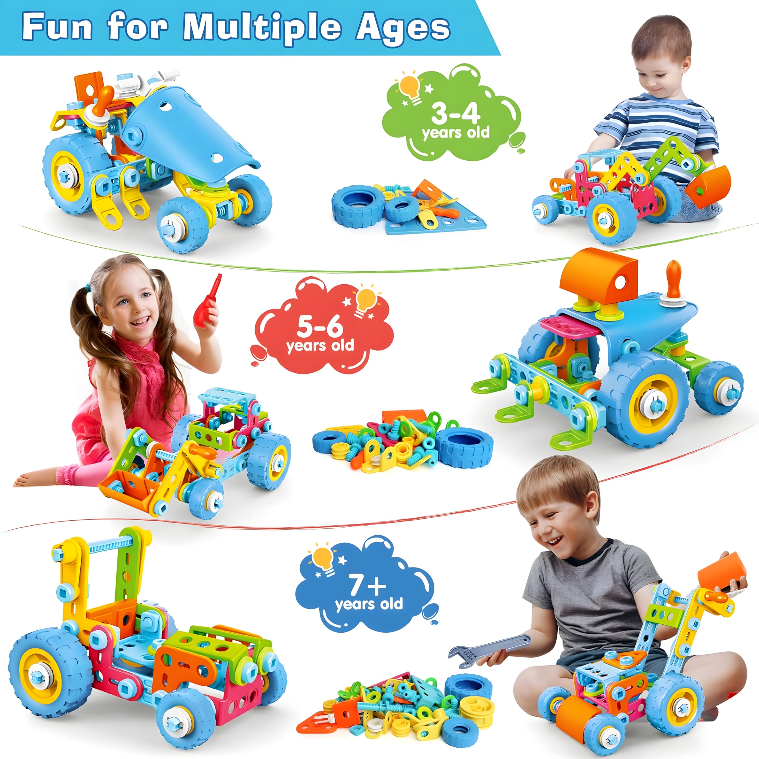 MOONTOY colorful STEM pieces inspire hands-on construction and imagination.