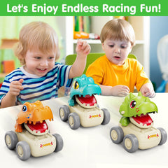 MOONTOY dinosaur car textured hull provides safe grip for toddlers