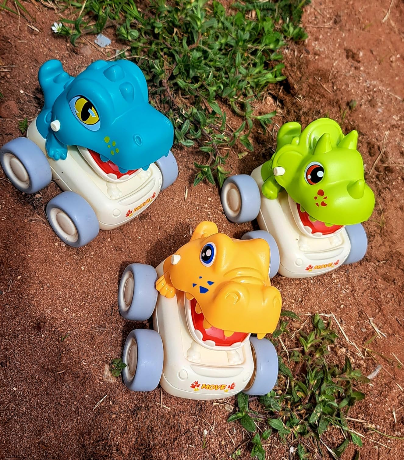 MOONTOY dinosaur car travel-ready size fits bags for on-the-go fun