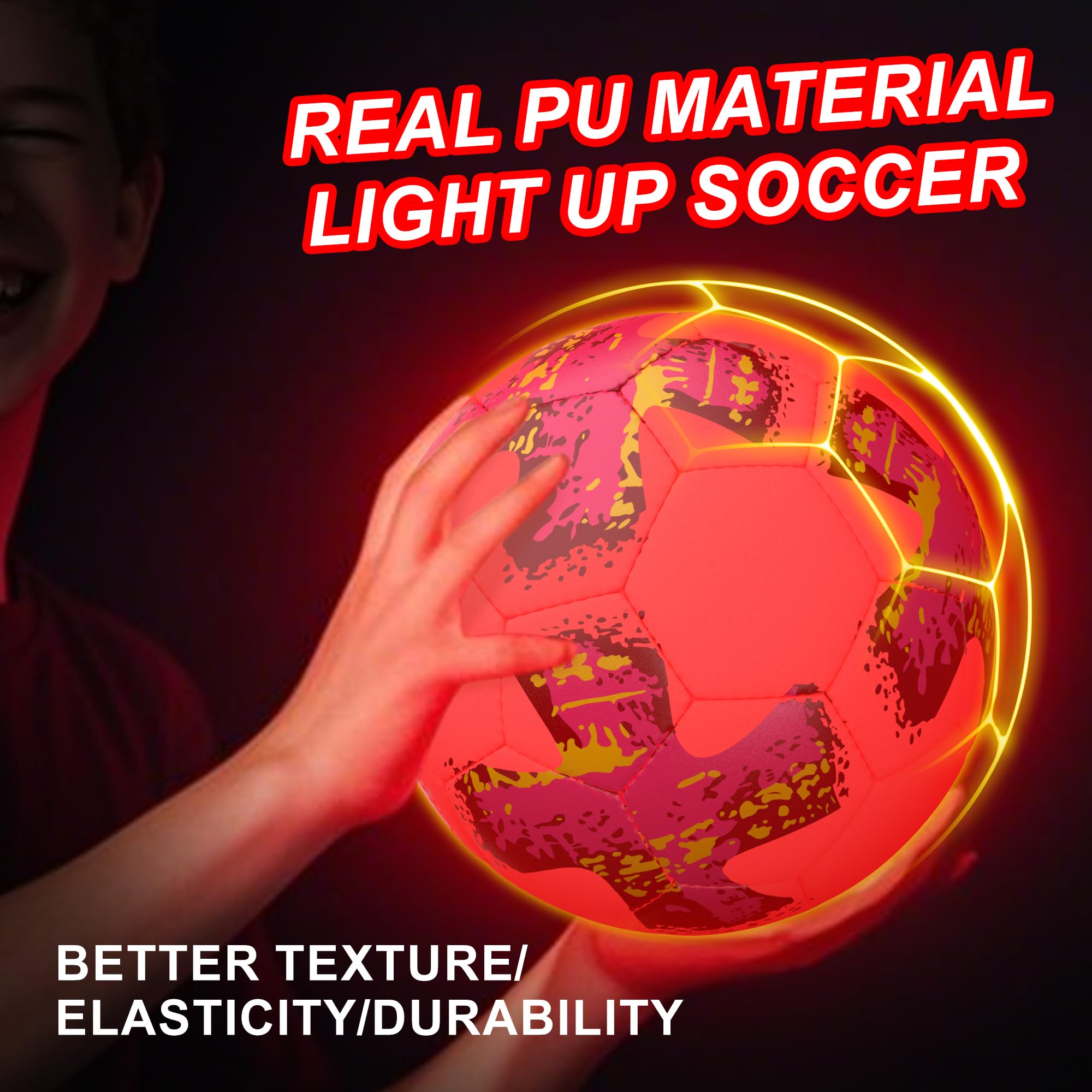 MOONTOY light-up soccer ball for kids and teens family fun