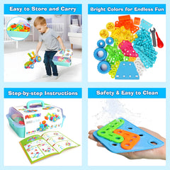 MOONTOY portable storage box makes cleanup quick and easy.