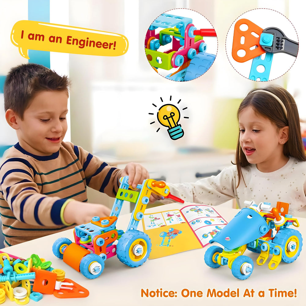 MOONTOY rounded-edge design keeps little hands safe during assembly.