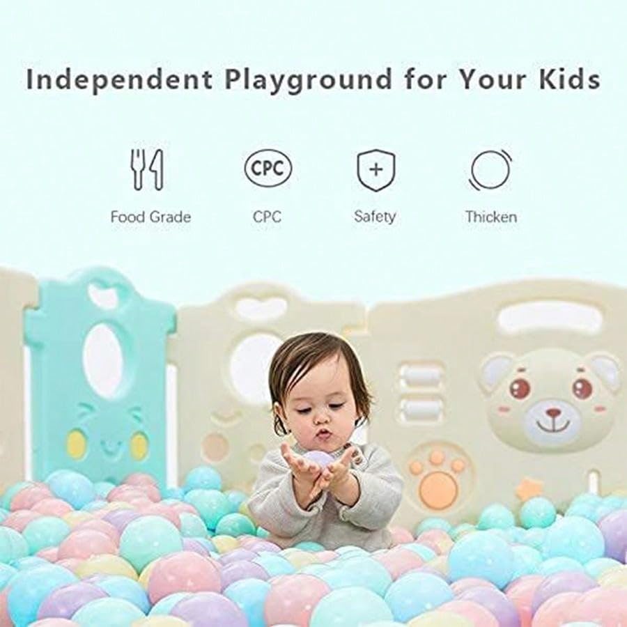 MoonxHome clear 2.15-inch balls provide visibility in the ball pit