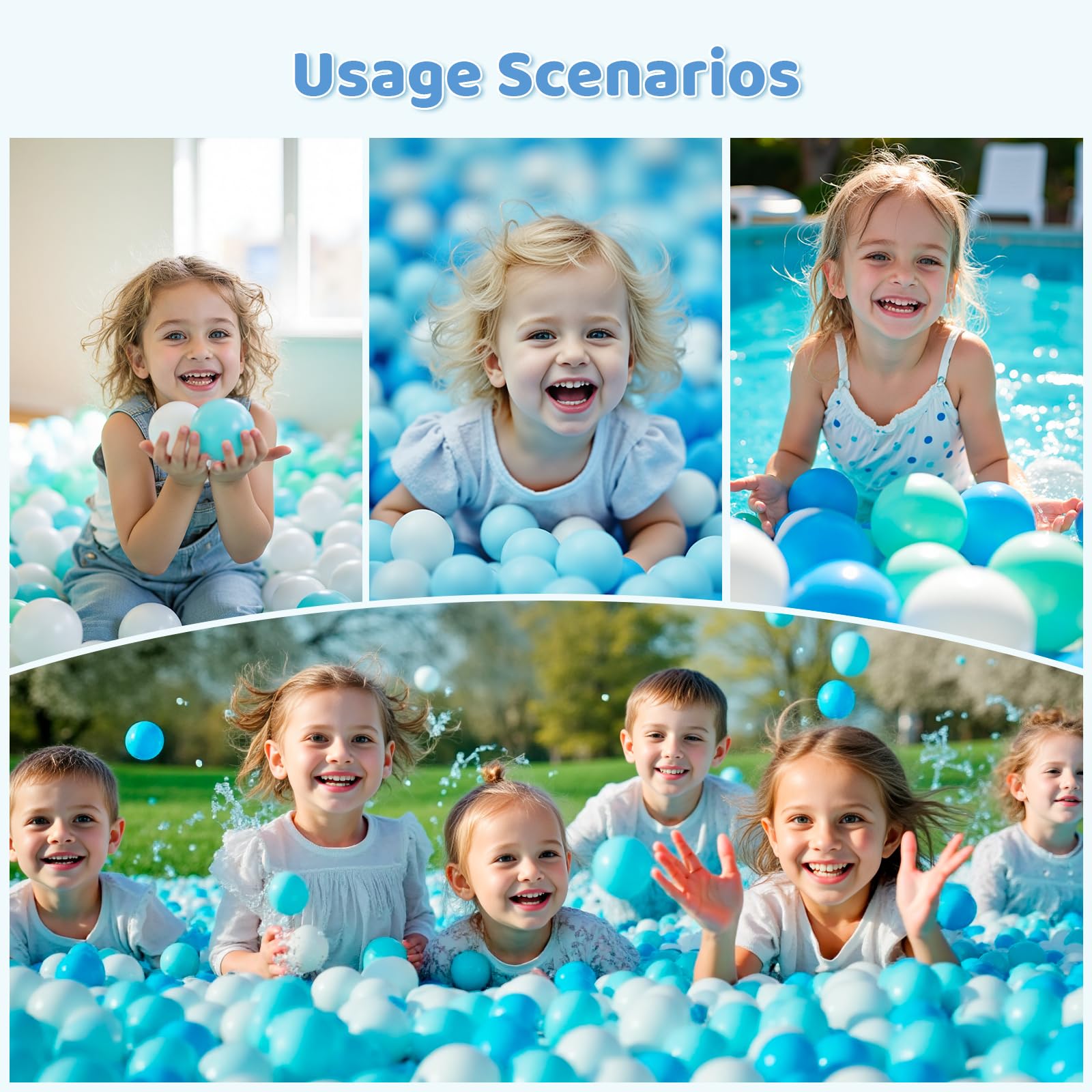 MoonxHome colorful balls perfect for bounce houses and sensory play.