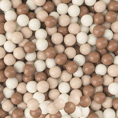 MoonxHome ball pit balls collection in bright mocha tri-color for safe toddler play