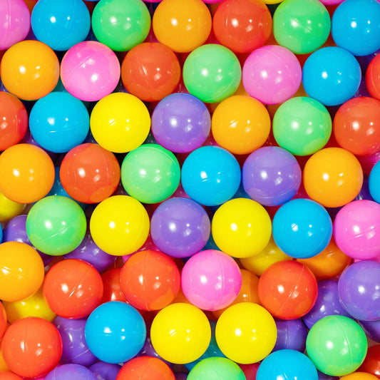 MoonxHome bright color balls 2.15in, enhances visual appeal for kids' playtime.