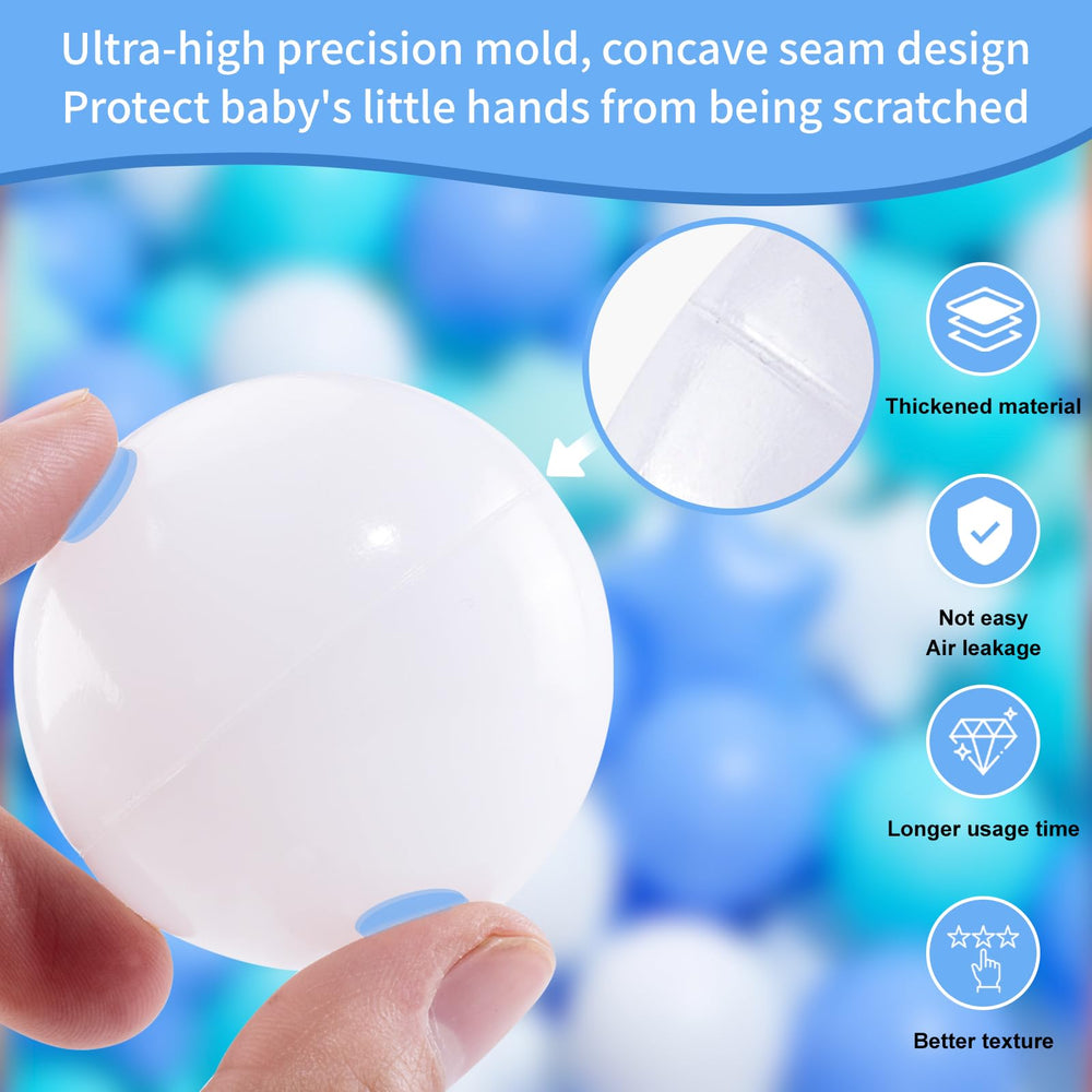 MoonxHome star ball white for ball pits, crush-proof design supports energetic play.