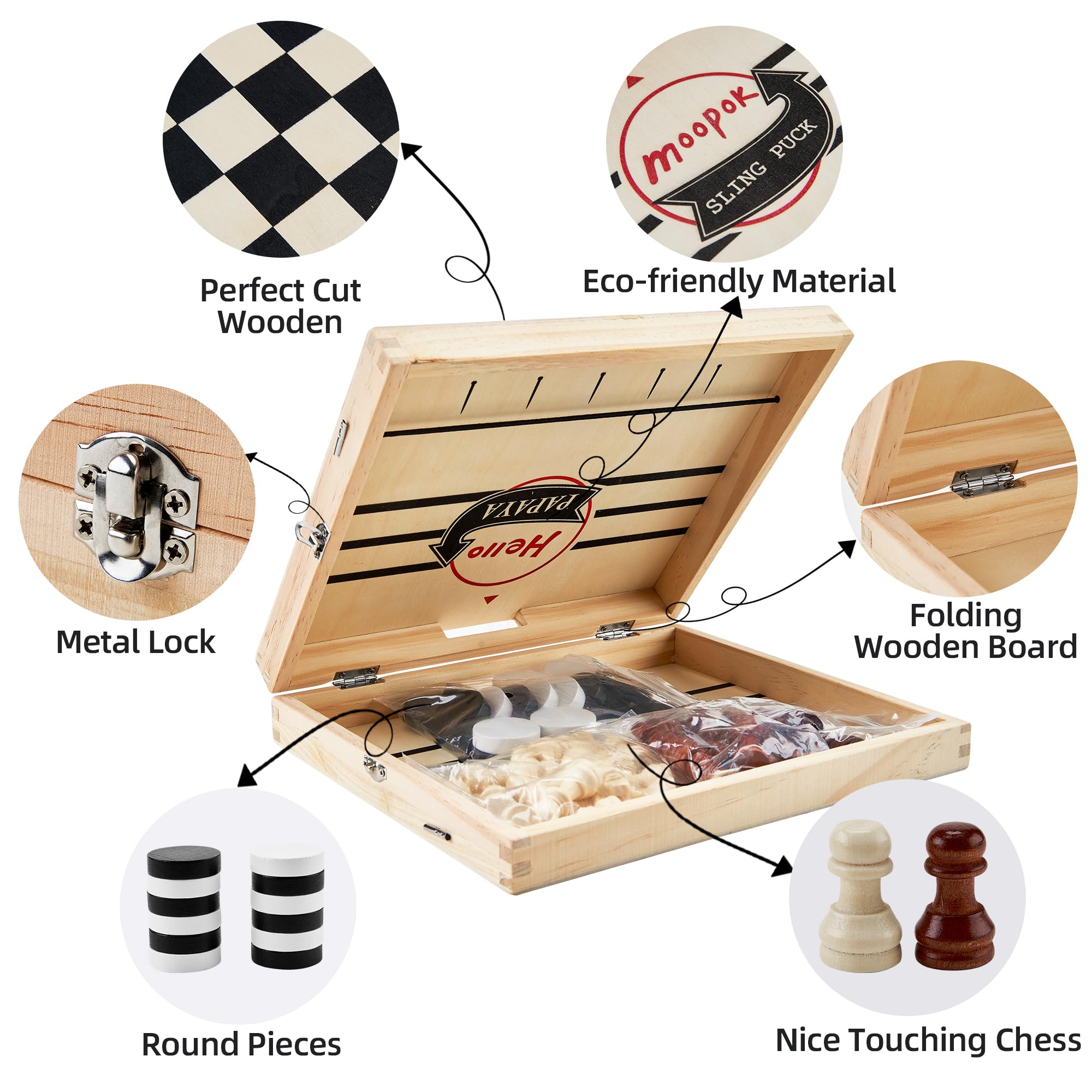 Moopok elastic bands provide easy replacements during intense matches.