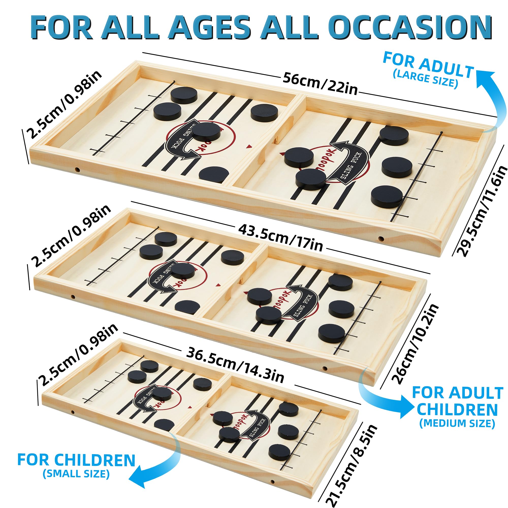 Moopok fast sling puck game compact portable design for travel.