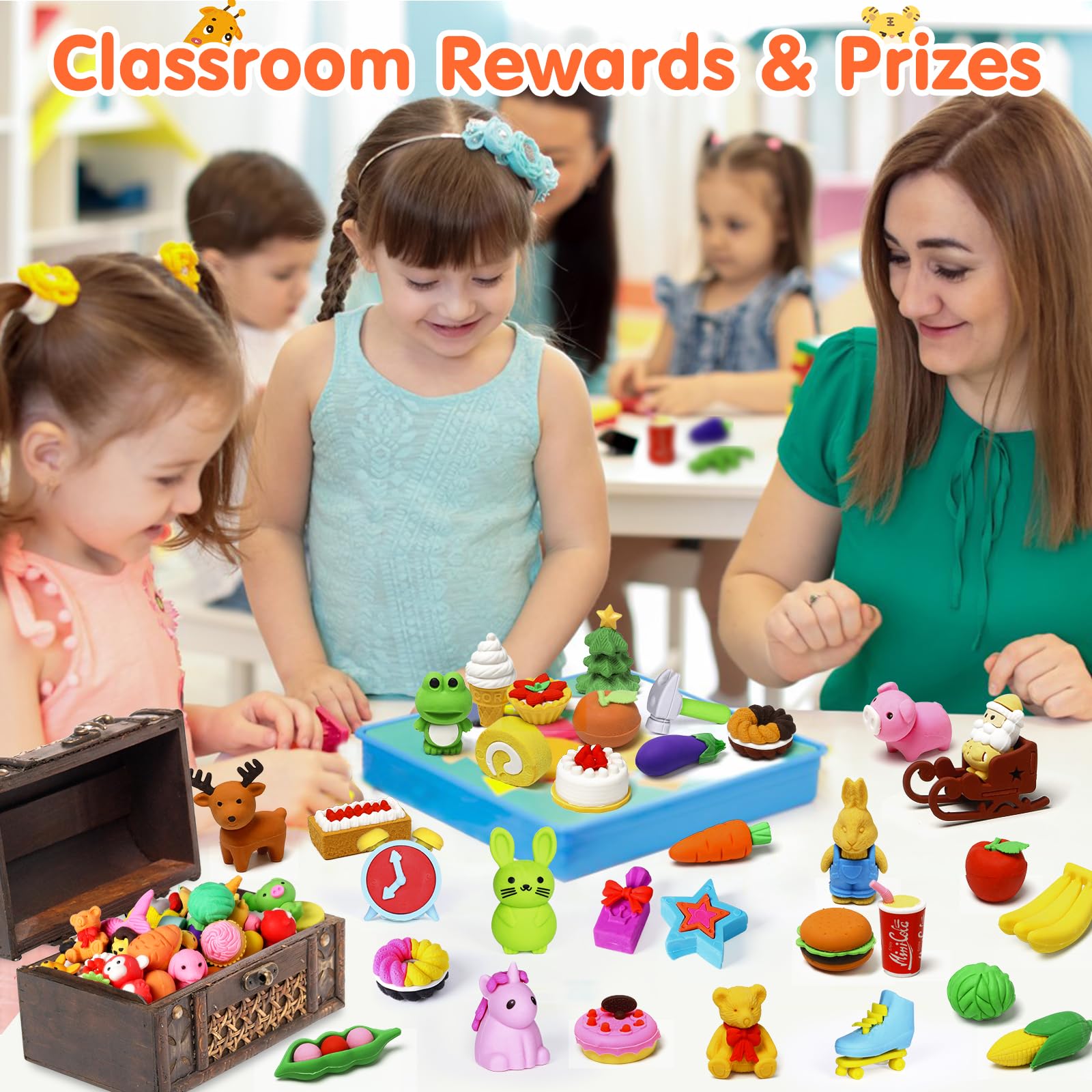 Moosia 120-pack classroom prizes for bulk school rewards