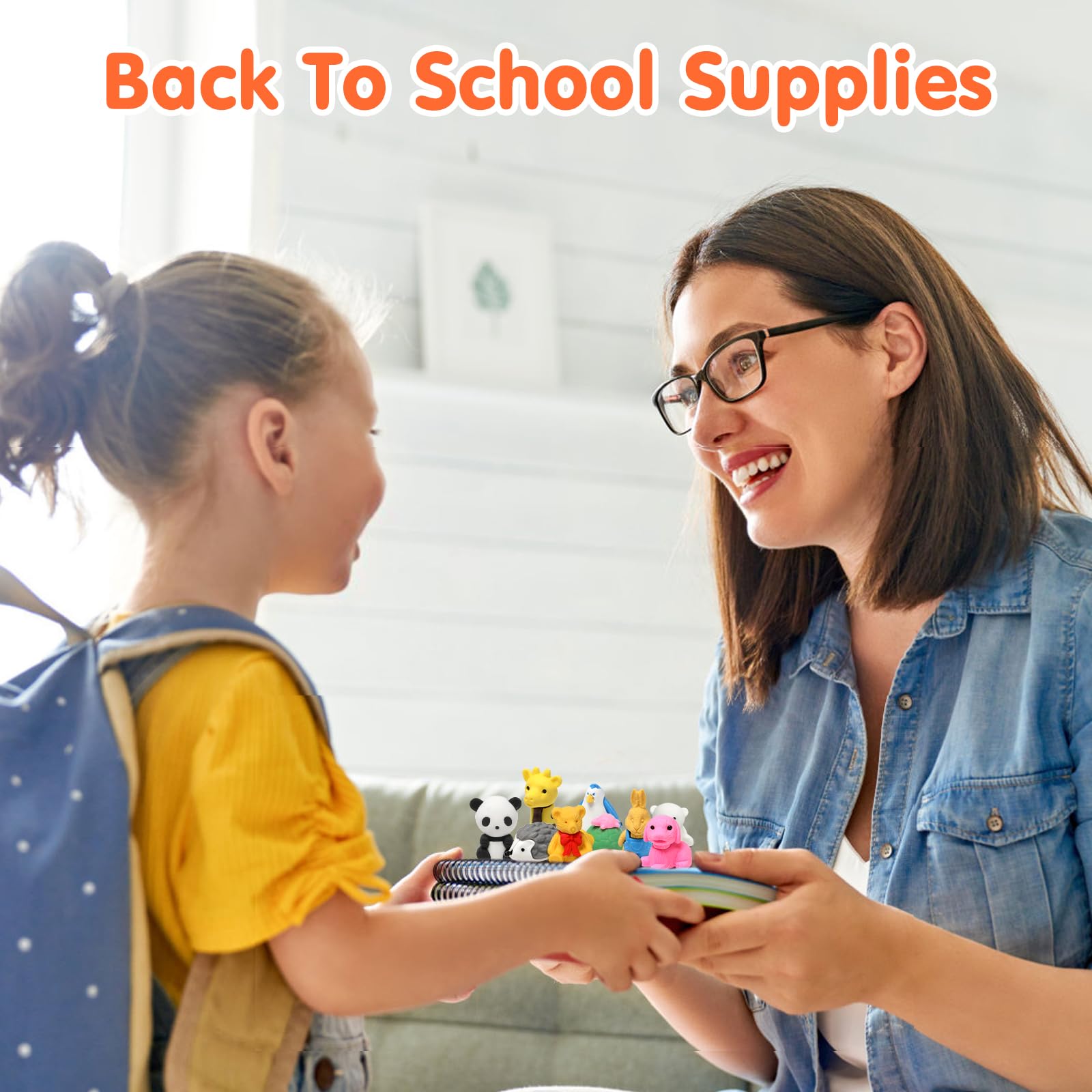 Moosia non-toxic rubber erasers ensuring safe classroom use